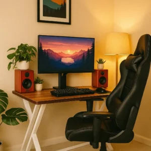 Double Z Shape Computer Table