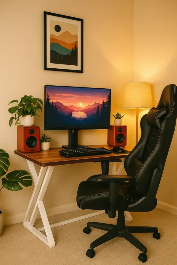 Double Z Shape Computer Table